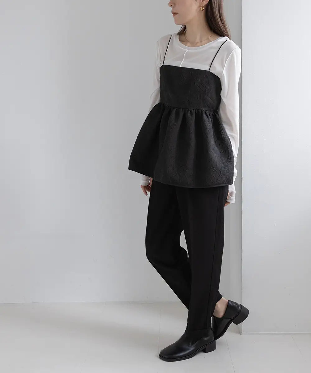 Pintuck Tapered Slacks