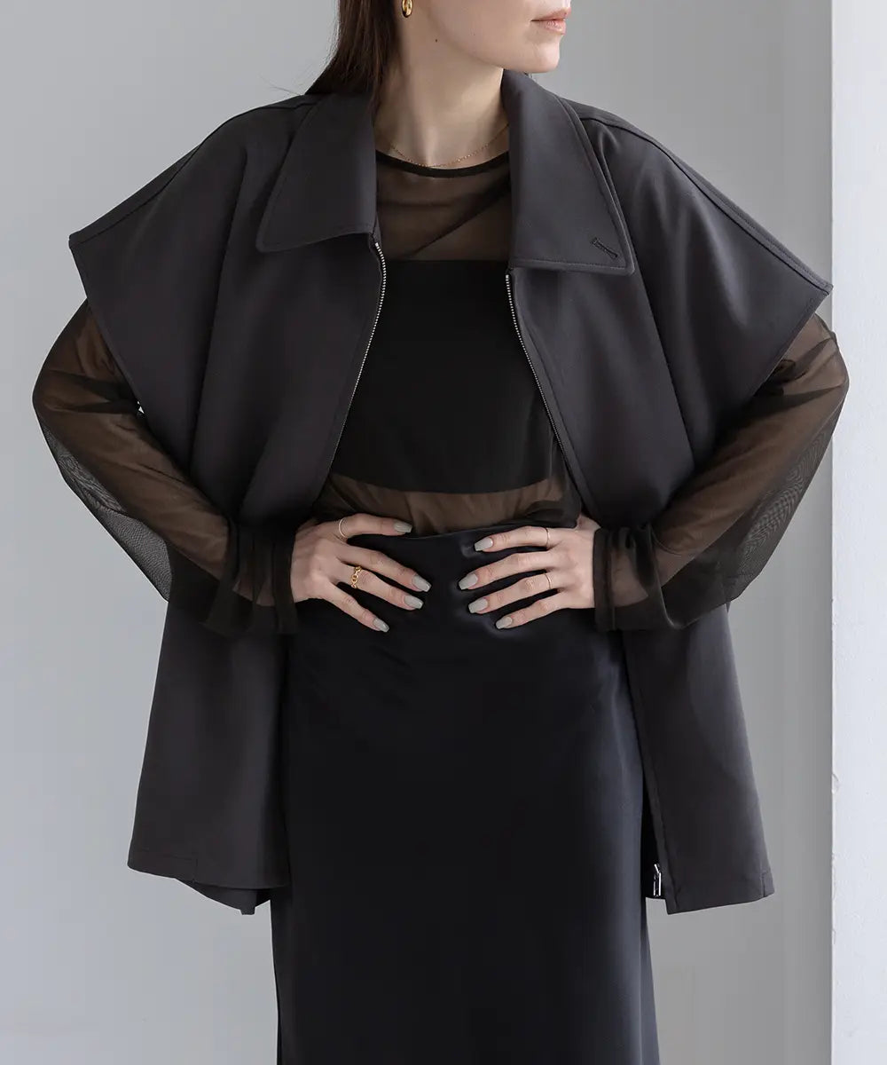 2way Collar Cape Vest