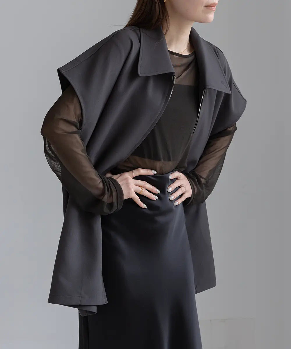 2way Collar Cape Vest