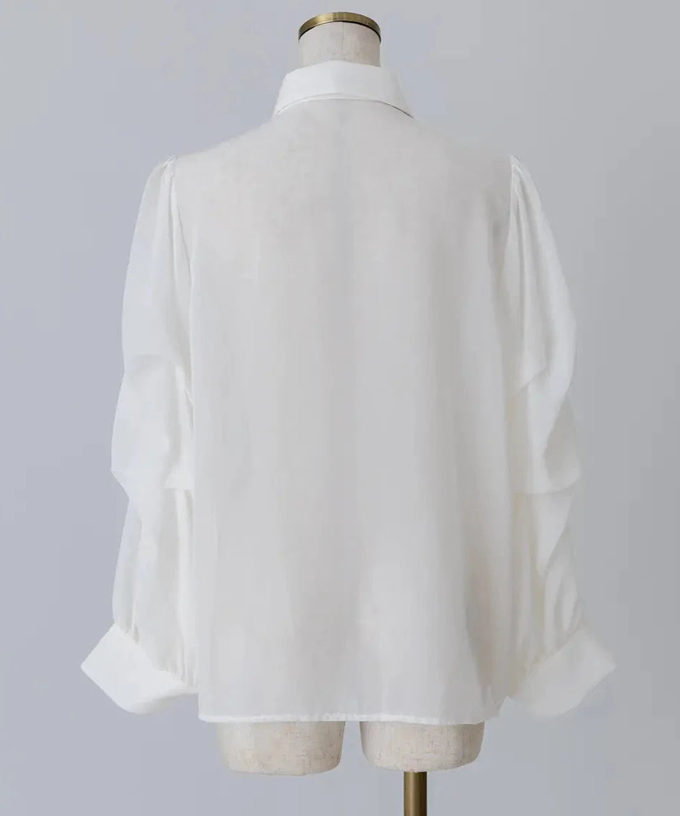 Shirring Sleeve Shirt