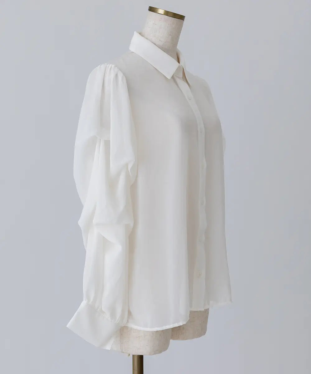 Shirring Sleeve Shirt