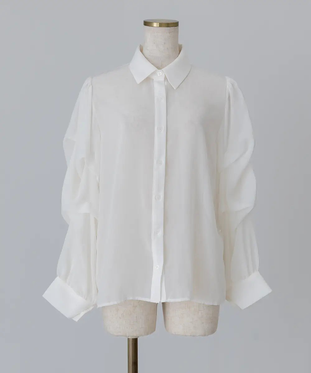 Shirring Sleeve Shirt
