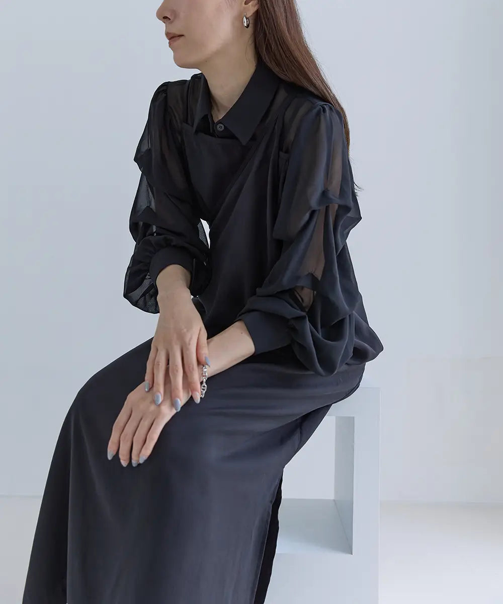 Shirring Sleeve Shirt