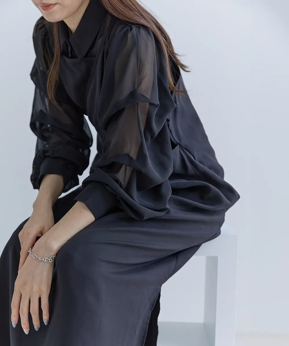 Shirring Sleeve Shirt