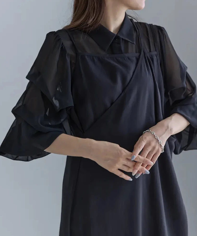 Shirring Sleeve Shirt