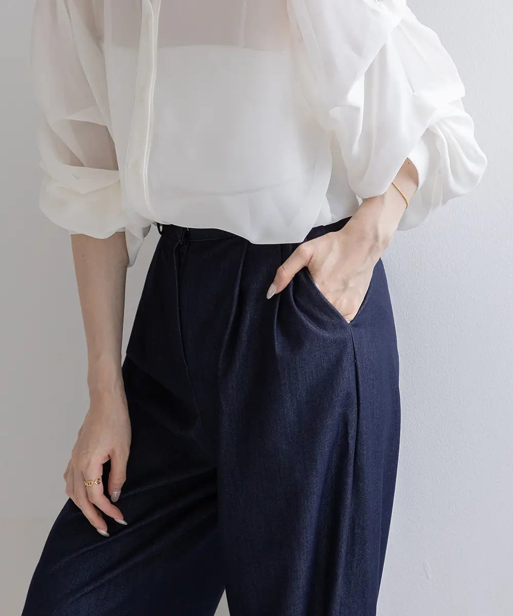 Shirring Sleeve Shirt