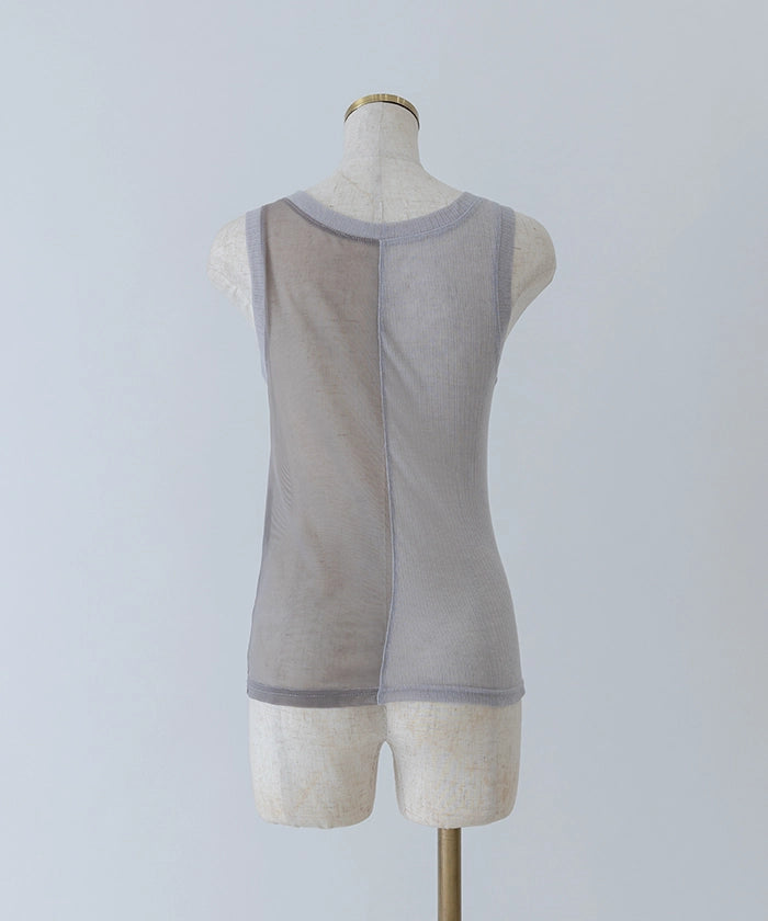 Half Sheer Tanktop