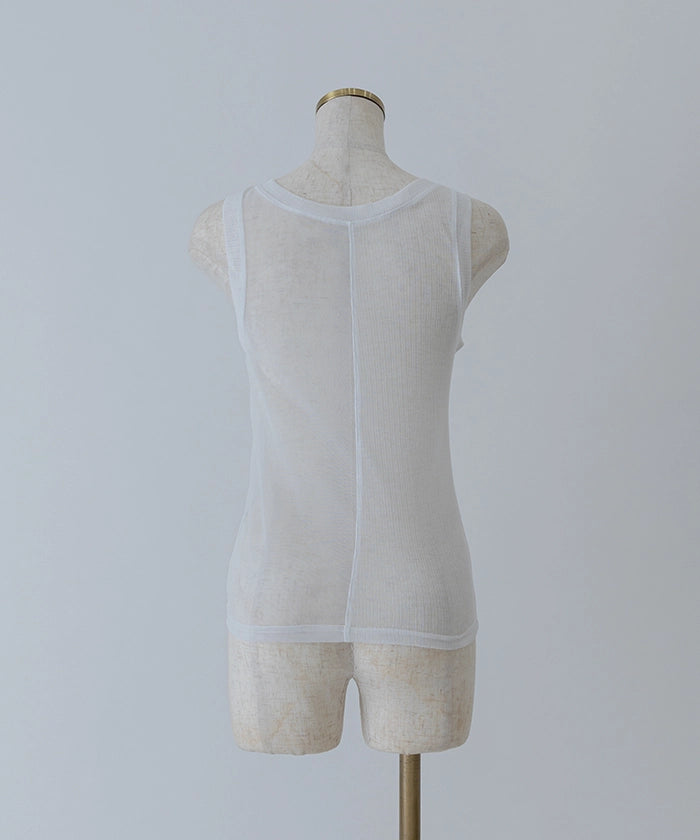 Half Sheer Tanktop
