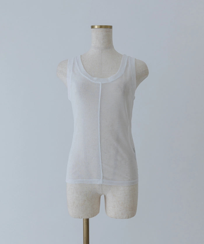 Half Sheer Tanktop
