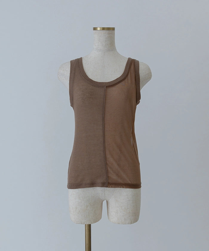Half Sheer Tanktop
