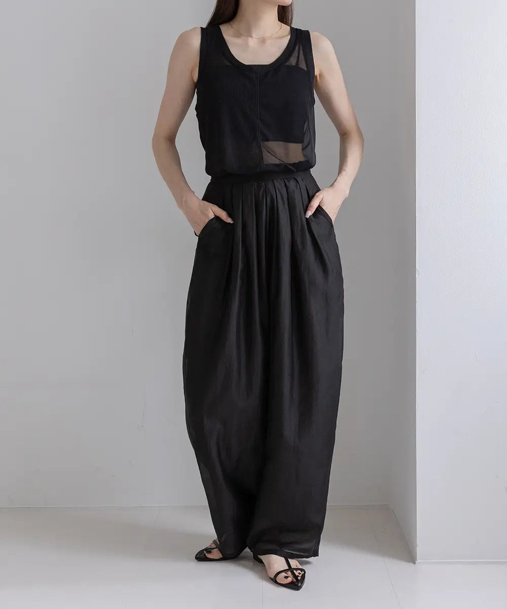 Half Sheer Tanktop