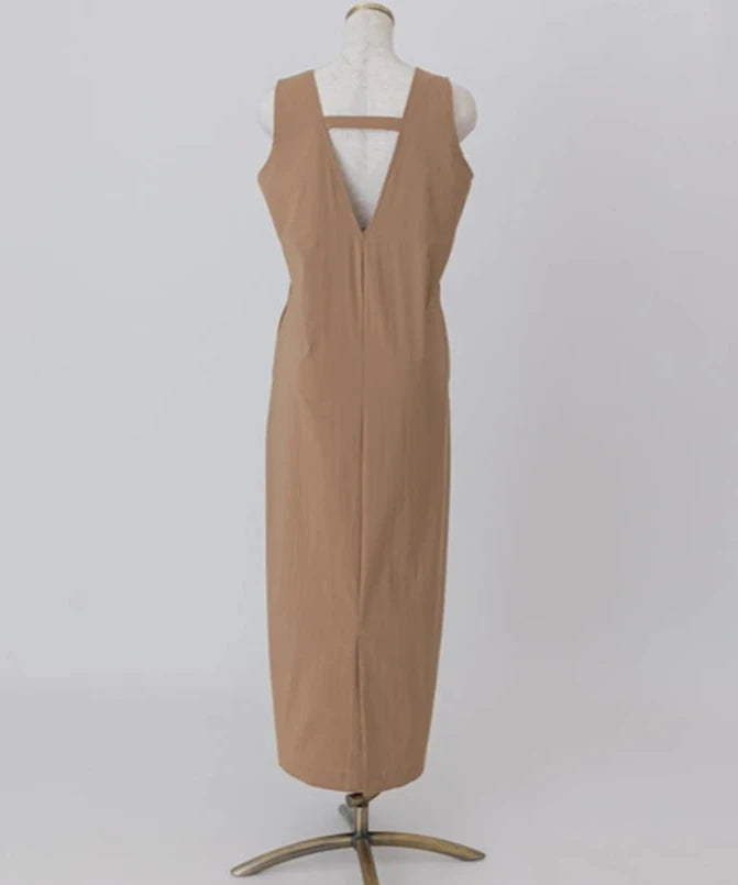 Back DeepVneck Sleeveless OnePiece