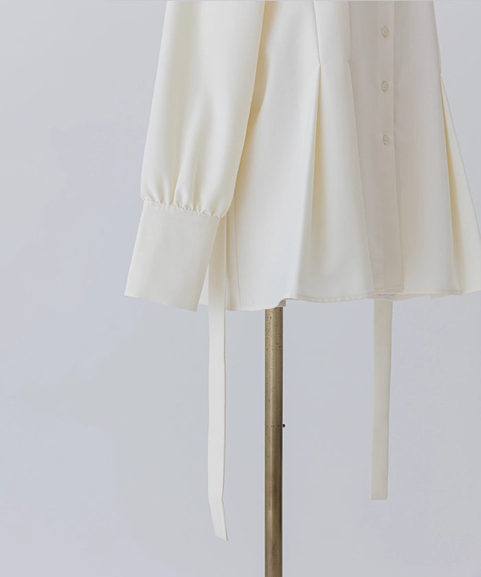 Bandcollar Peplum Blouse