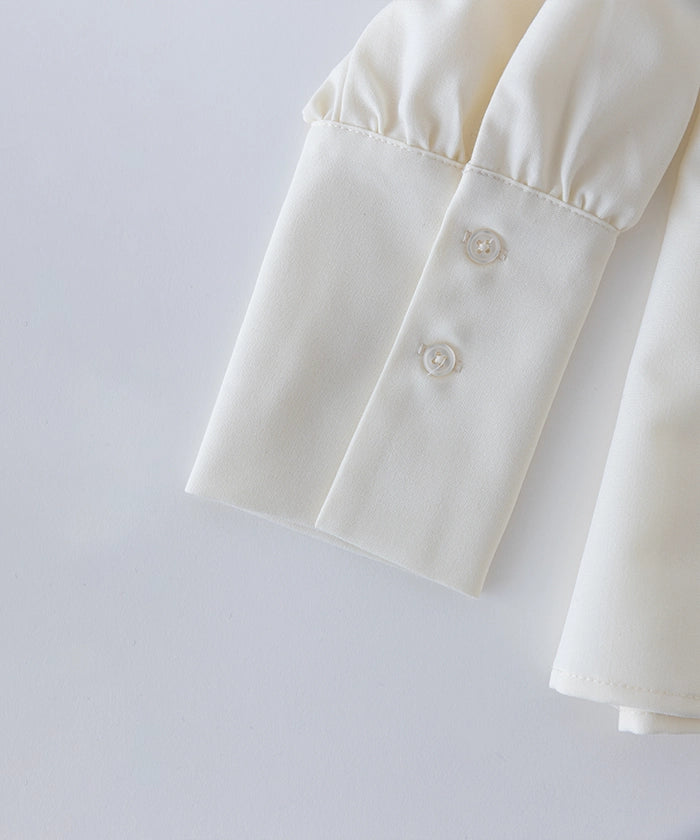 Bandcollar Peplum Blouse