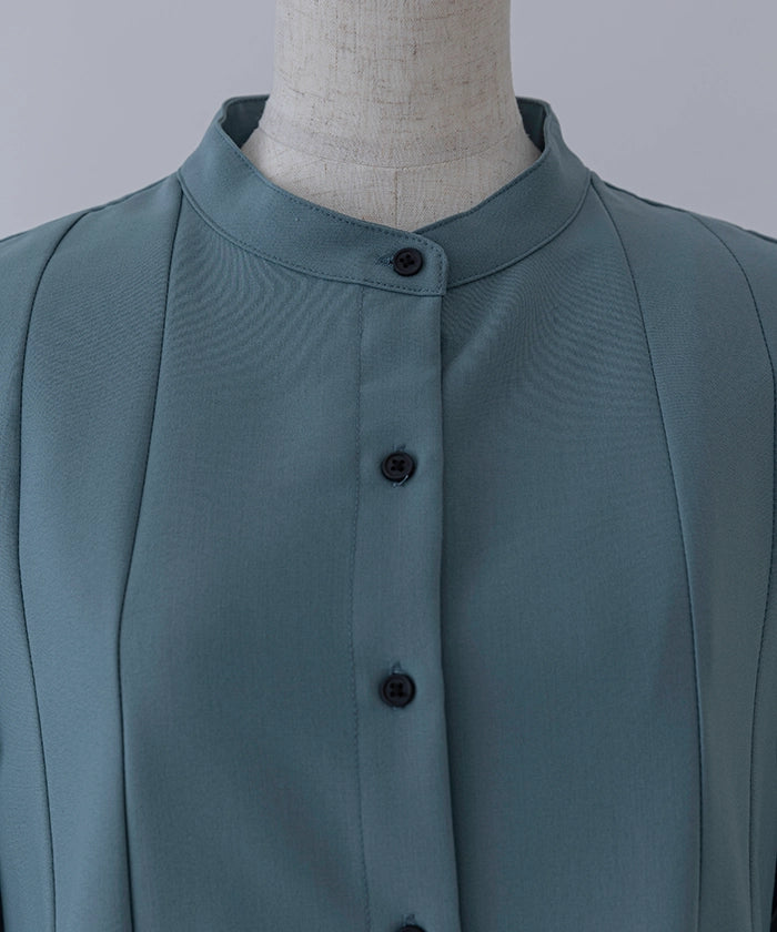 Bandcollar Peplum Blouse