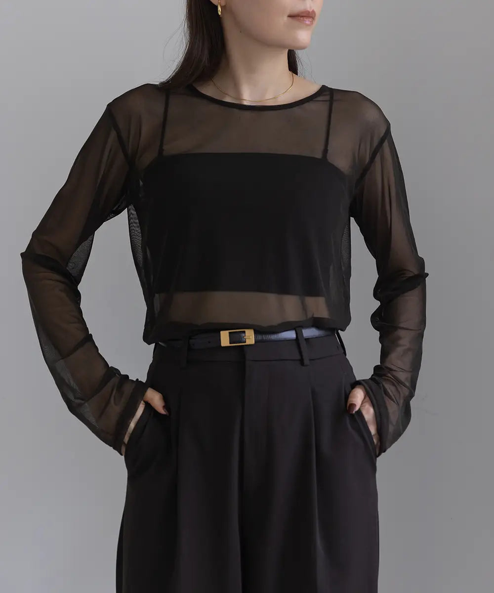 Nuance 2way Sheer Tops