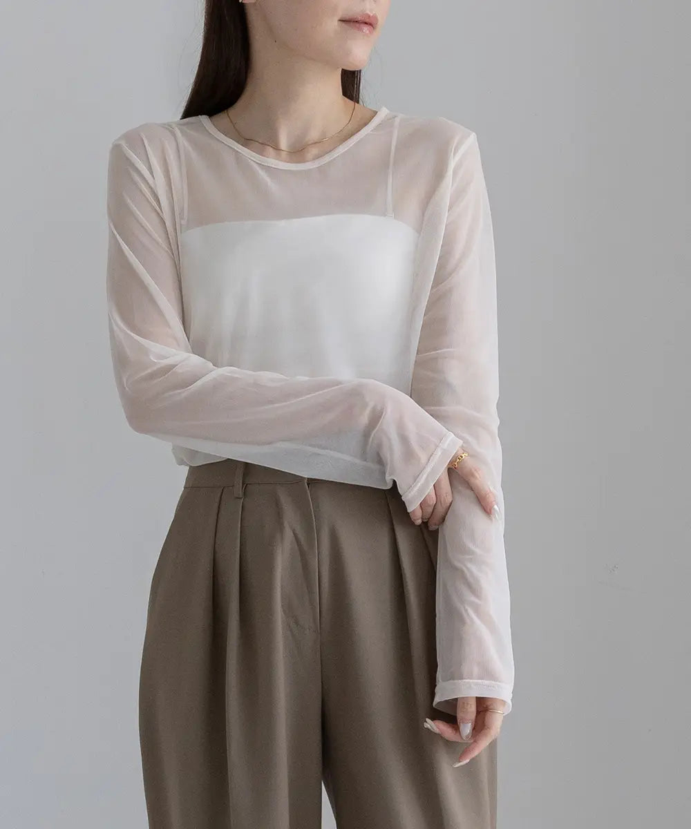 Nuance 2way Sheer Tops