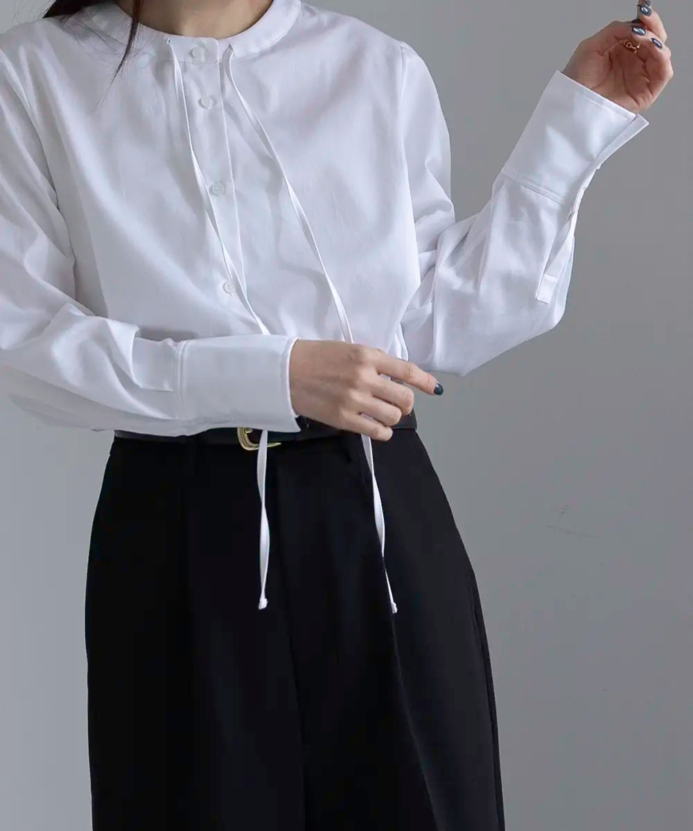 String Design Cotton Blouse