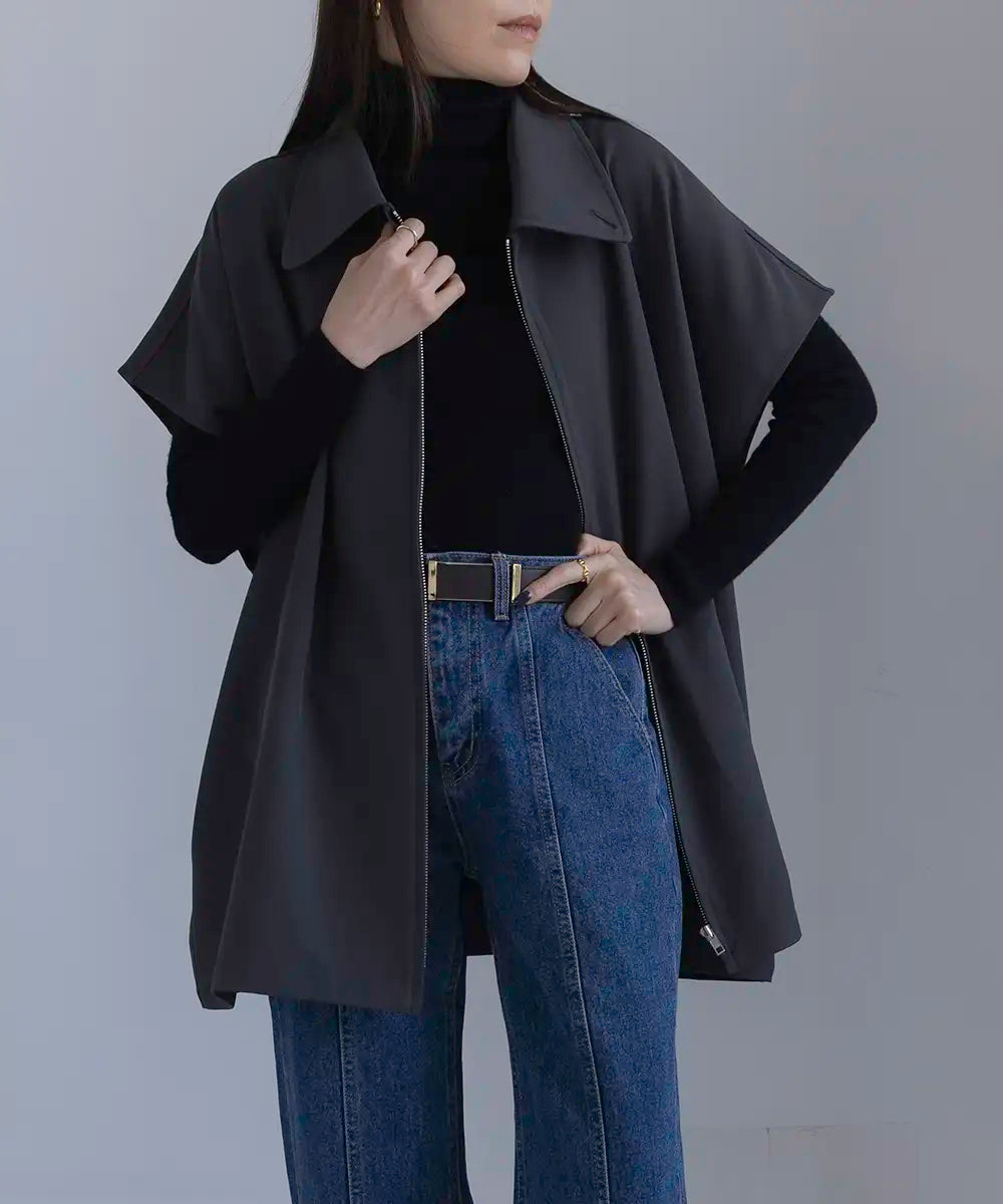 2way Collar Cape Vest