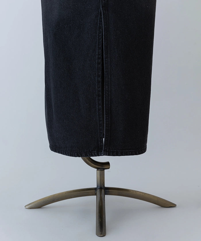 Slit Denim Skirt