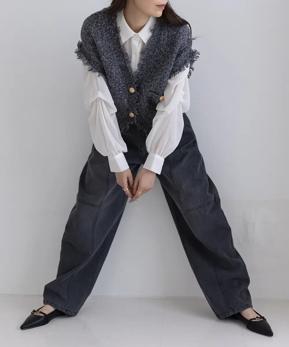 Denim Seam Curve Pants