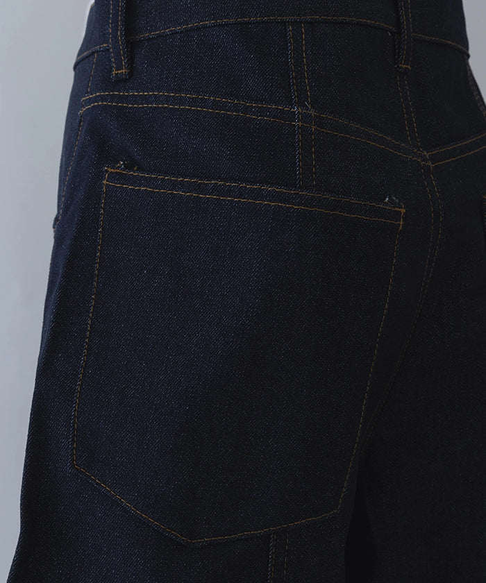 Denim Seam Curve Pants