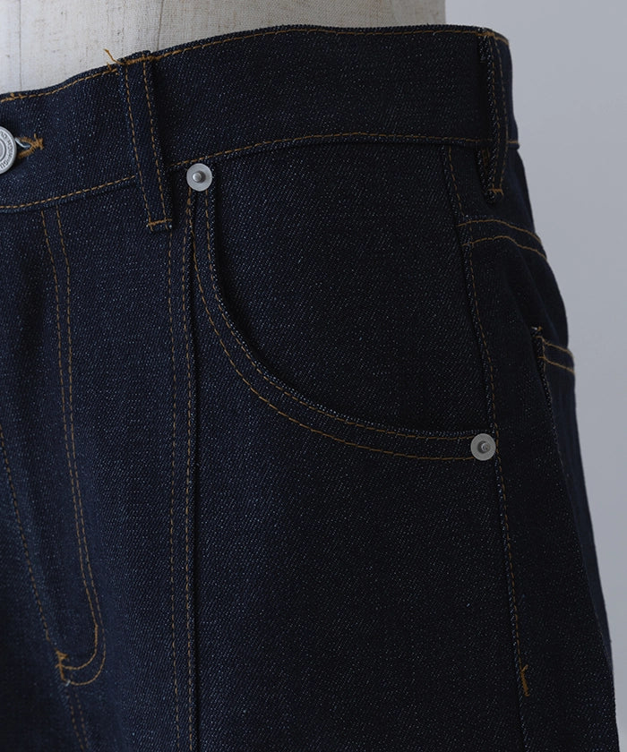 Denim Seam Curve Pants