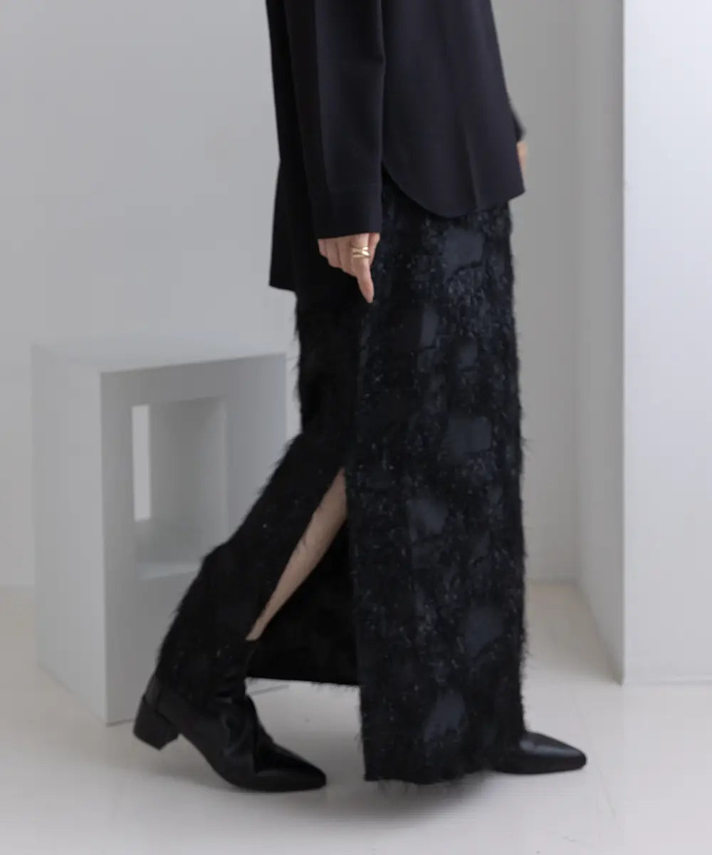 ラメフリンジスリットタイトスカート（LameFringe Slit TightSkirt）