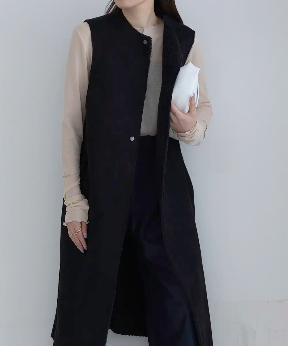 2wayエコムートンロングジレ(2way EcoMouton Long Gilet) 2wayエコムートンロングジレ(2way EcoMouton Long Gilet)