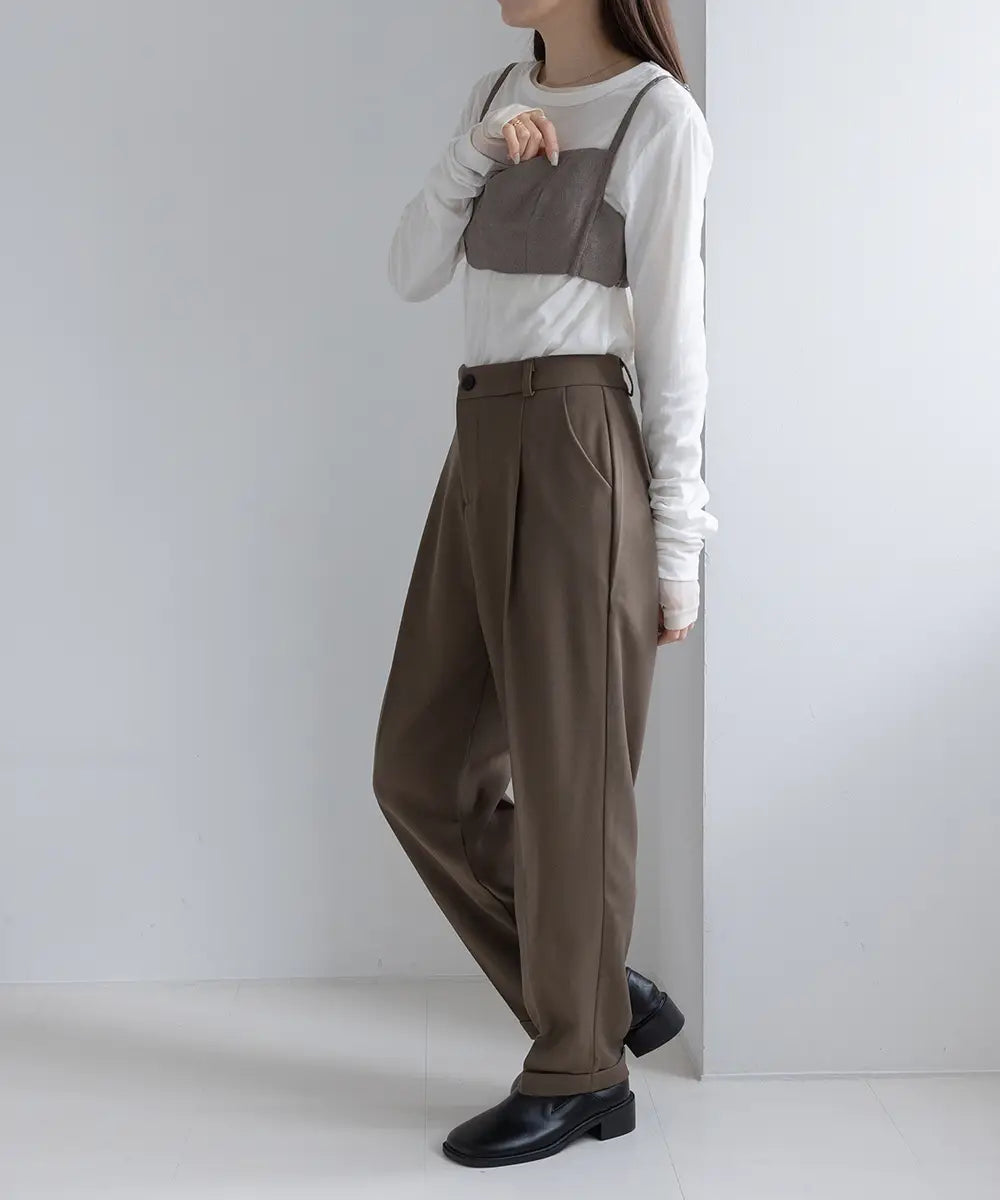 Pintuck Tapered Slacks