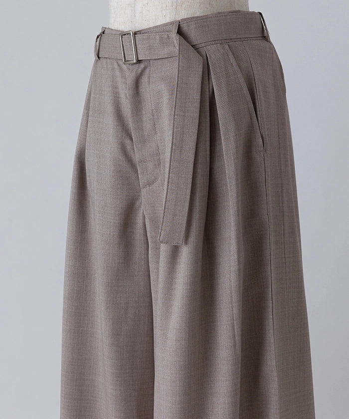 Belt Set Tuck Wide Pants
