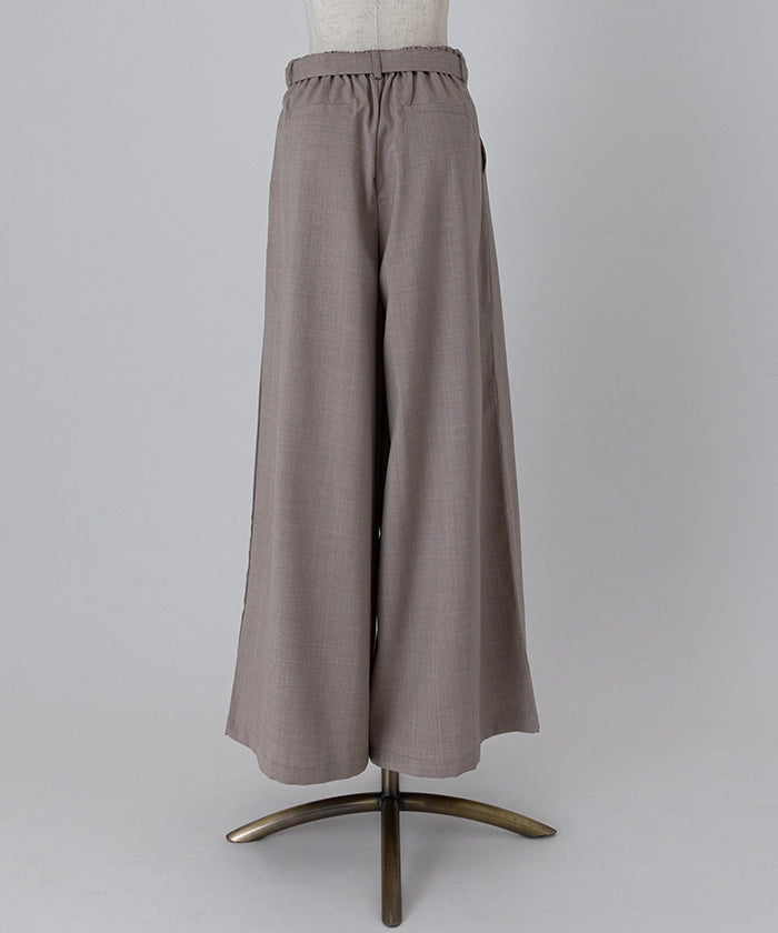 Belt Set Tuck Wide Pants