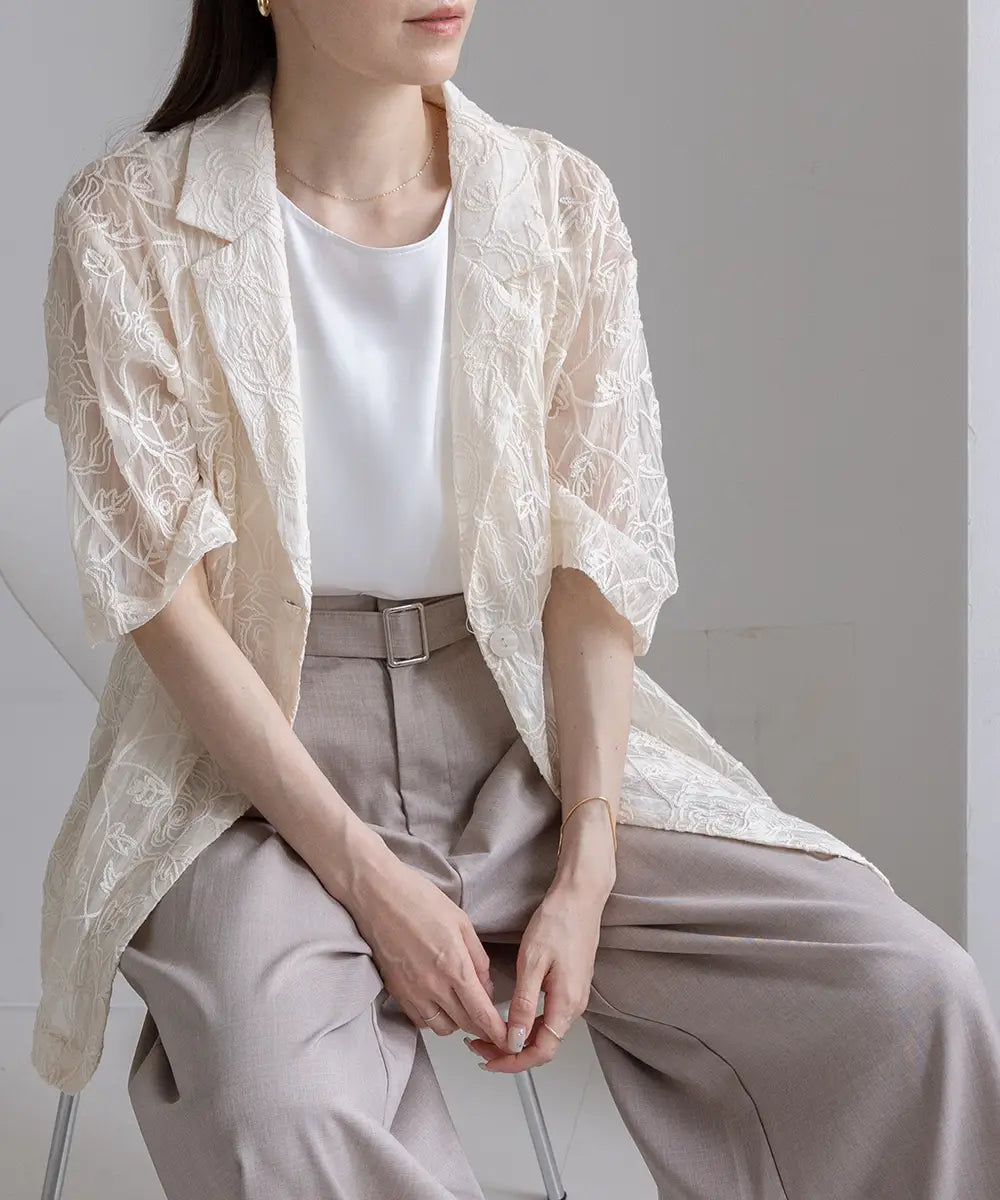 Belt Set Tuck Wide Pants