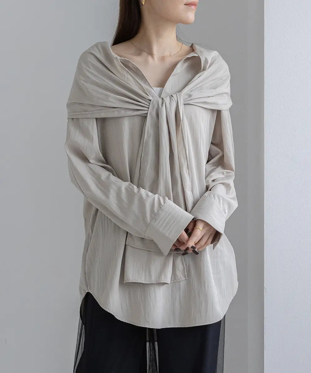 SailorCollarTie OffShoulder Blouse