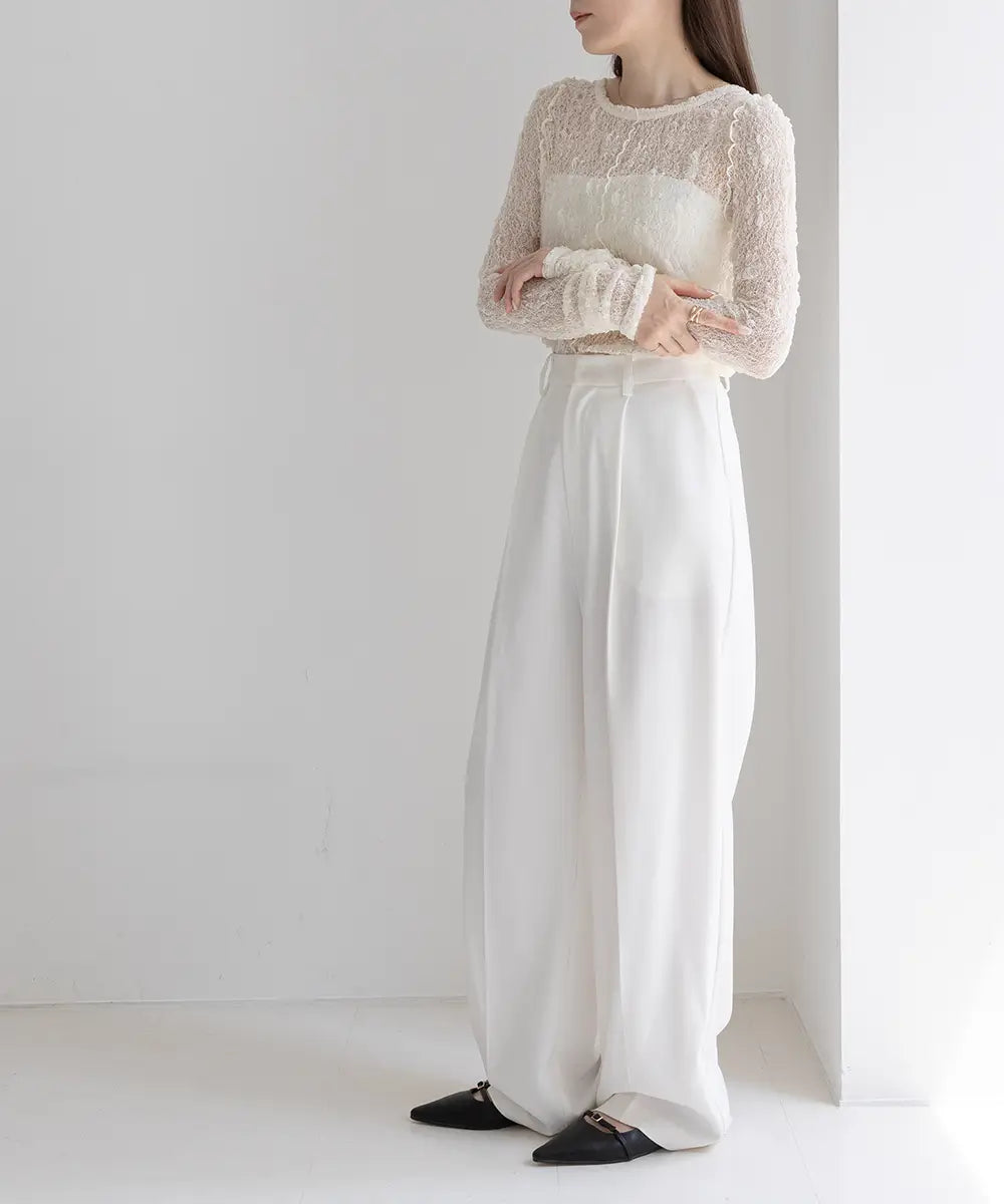 Flower Embroidered Sheer Tops