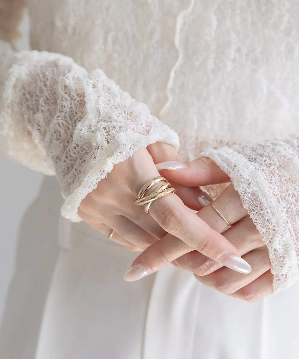 Flower Embroidered Sheer Tops