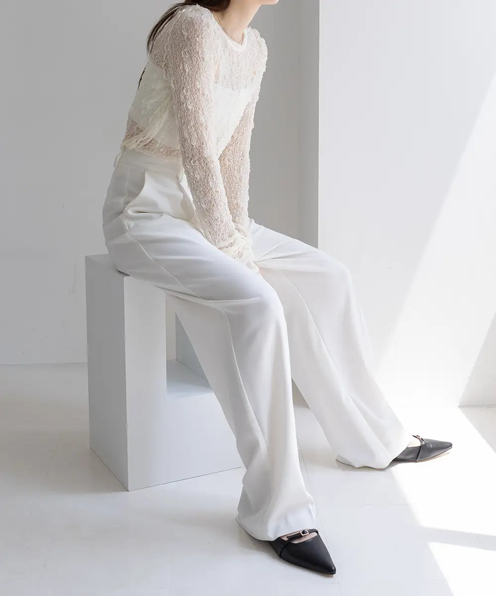 Flower Embroidered Sheer Tops