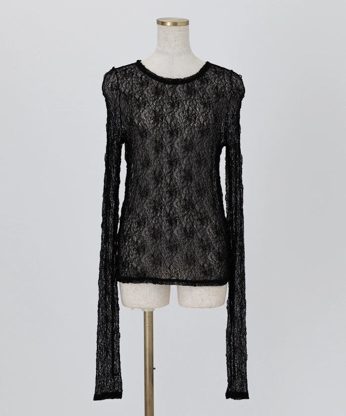 Flower Embroidered Sheer Tops