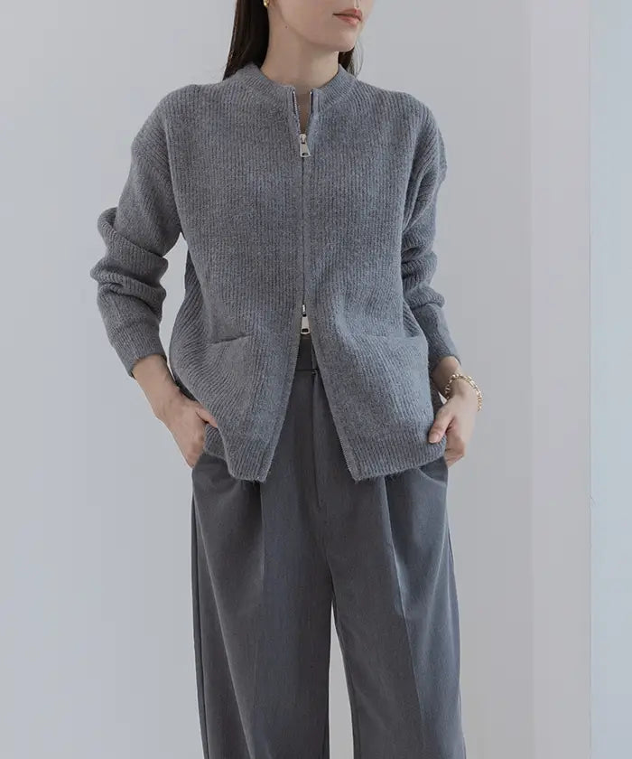 ラウンドジップニットカーディガン（RoundZip KnitCardigan）