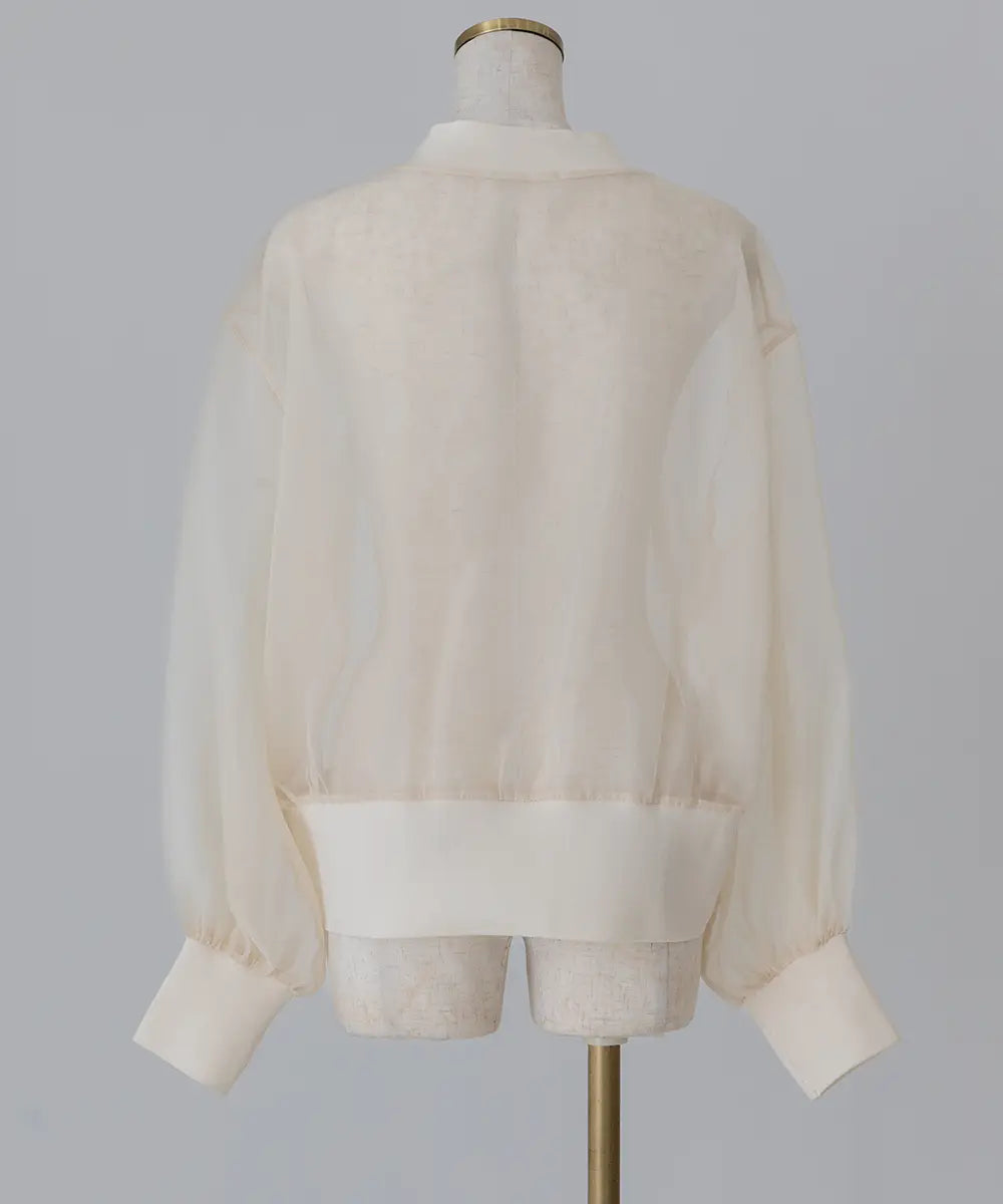 リブデザインシアーカーディガン(Rib Design Sheer Cardigan) リブデザインシアーカーディガン(Rib Design Sheer Cardigan)