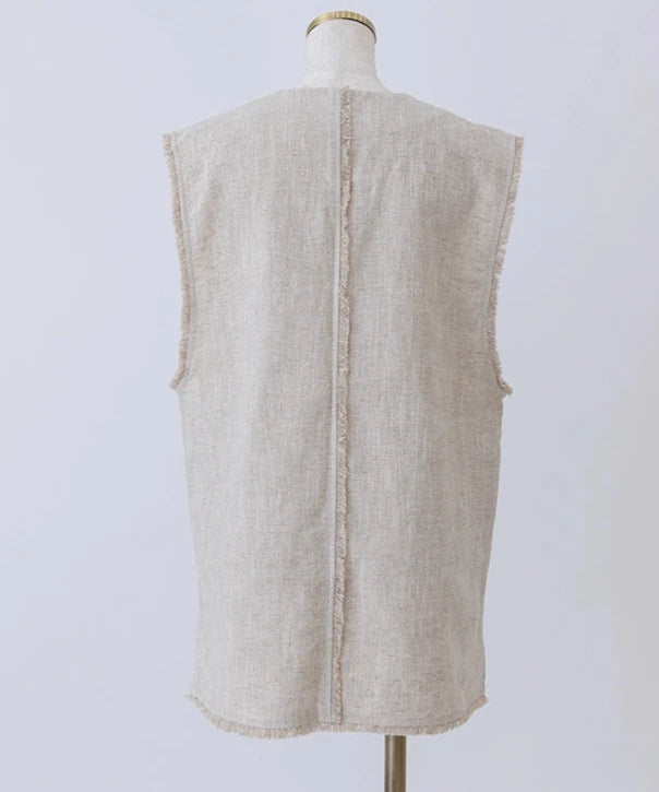 Linen VNeck Vest