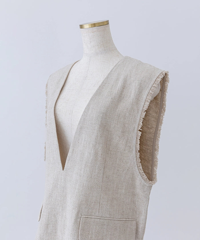 Linen VNeck Vest