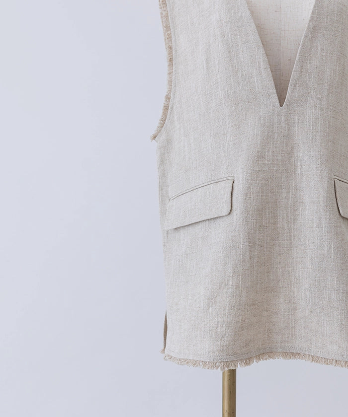 Linen VNeck Vest