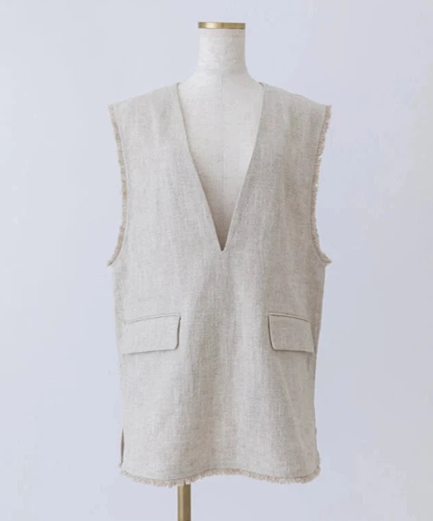 Linen VNeck Vest