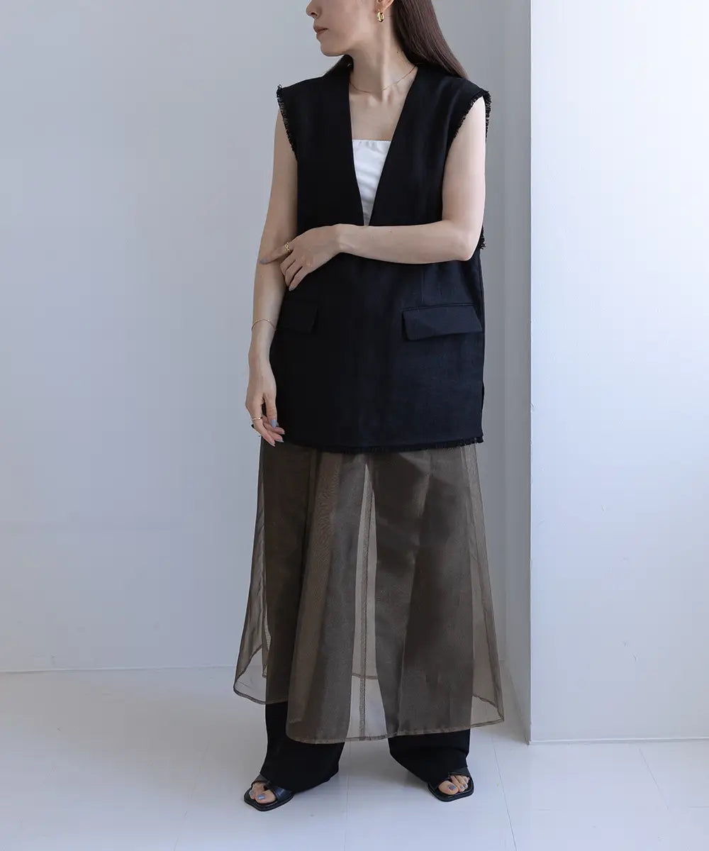 Linen VNeck Vest