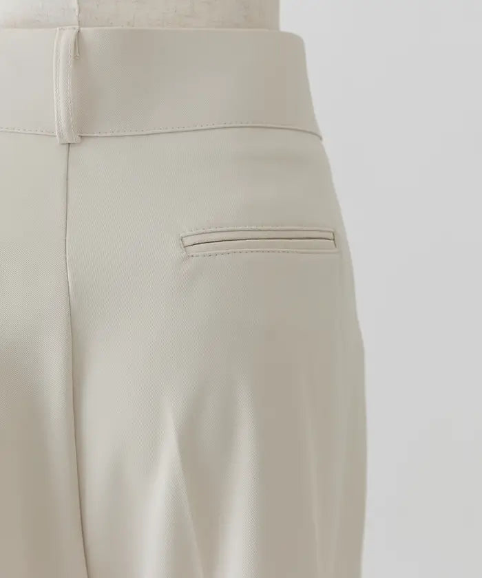 Belt Design Wide Slacks Pants
