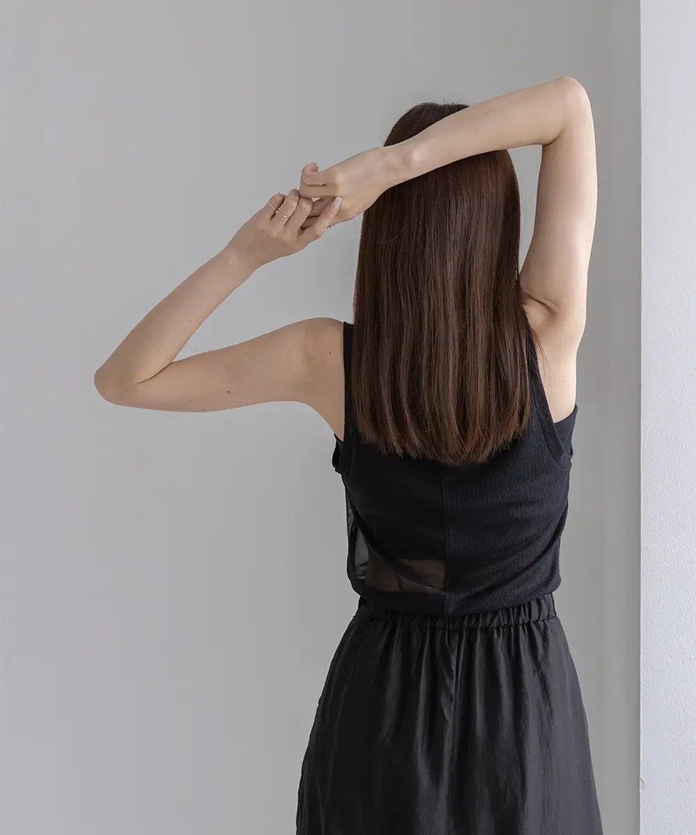 Half Sheer Tanktop