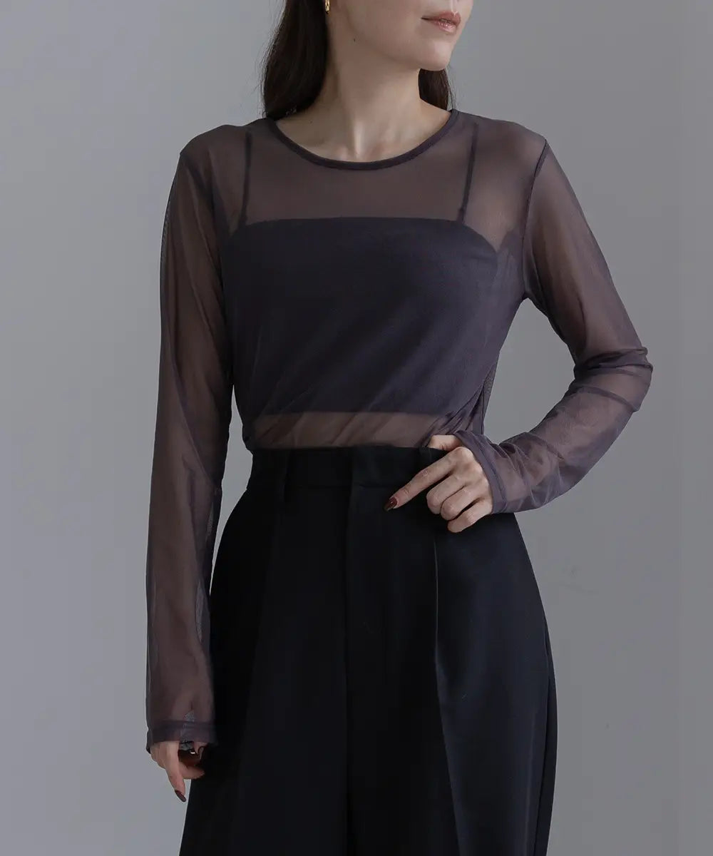 Nuance 2way Sheer Tops