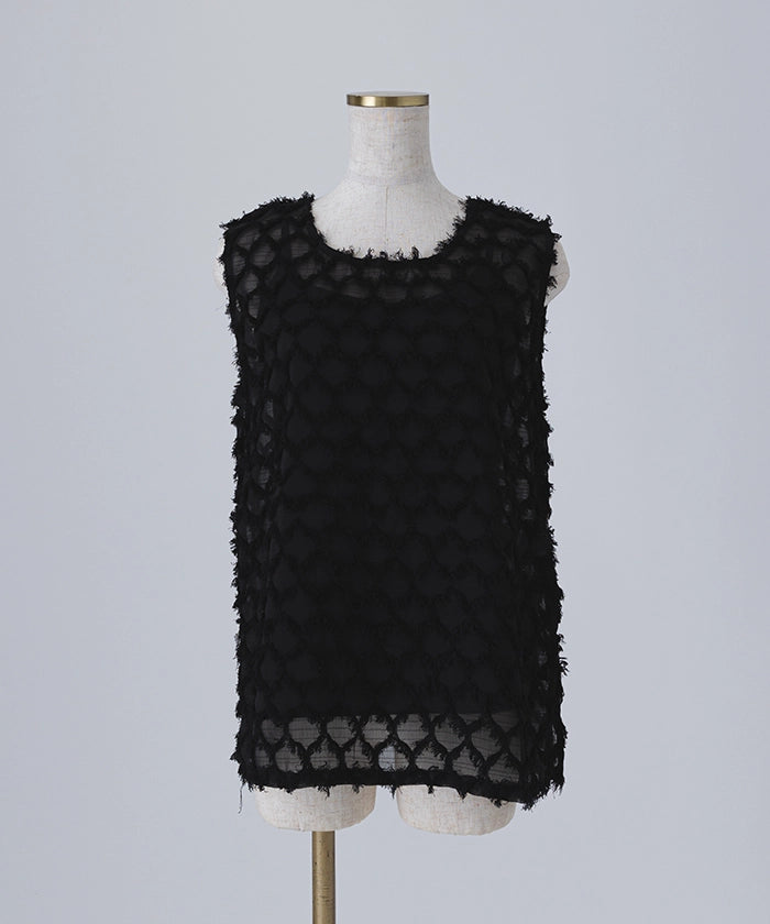 Sheer Jacquard Tops