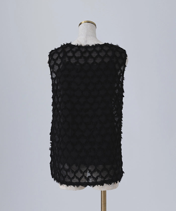 Sheer Jacquard Tops